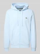 Lacoste Regular Fit Sweatjacke aus Baumwoll-Mix in Hellblau, Größe XXL