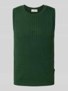 PROHIBITED Strick-Pullunder mit Label-Stitching in Gruen, Größe L