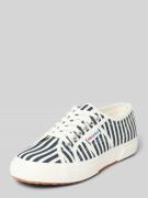 Superga Sneaker mit Streifenmuster und Label-Detail in Marine, Größe 3...