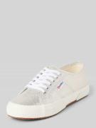 Superga Sneaker mit Label-Detail und Schnürung in Silber, Größe 36