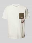 adidas Sportswear T-Shirt mit Label-Print Modell 'LENS' in Offwhite, G...