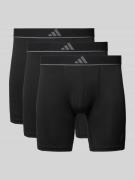adidas Sportswear Trunks mit elastischem Logo-Bund im 3er-Pack in Blac...