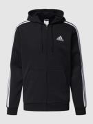 adidas Sportswear Sweatjacke mit Logo-Streifen in Black, Größe XS