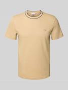 Lacoste Regular Fit T-Shirt aus Baumwoll-Mix in Beige, Größe L