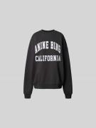 Anine Bing Oversized Sweatshirt mit Label-Print in Black, Größe M
