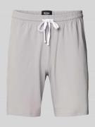 BOSS Regular Fit Sweatshorts aus Baumwoll-Elasthan-Mix in Hellgrau, Gr...