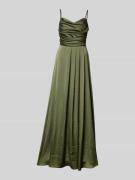 TROYDEN COLLECTION Abendkleid mit Herz-Azsschnitt in Oliv, Größe 38