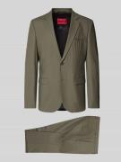HUGO Slim Fit Anzug mit 2-Knopf-Sakko in Oliv, Größe 102