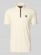 EA7 Emporio Armani Regular Fit Poloshirt mit Reißverschluss und Label-...