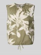 Marc O'Polo Cropped Blusentop aus leichtem Baumwoll-Voile in Lind, Grö...