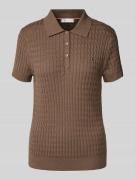 Tommy Hilfiger Regular Fit Strickshirt mit Zopfmuster in Hellbraun, Gr...