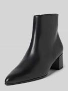 Högl Ankle Boots aus Leder mit Blockabsatz in Black, Größe 38