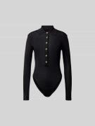 Self-Portrait Body aus reiner Viskose in Black, Größe L