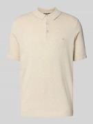 Fynch-Hatton Regular Fit Poloshirt in Strick-Optik in Offwhite, Größe ...