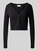 Calvin Klein Jeans Cropped Strickjacke mit Knopfleiste in Black, Größe...