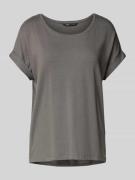 Only Relaxed Fit T-Shirt aus Viskose-Mix Modell 'MOSTER' in Hellgrau, ...