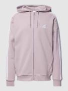 adidas Sportswear Sweatjacke mit Label-Stitching in Altrosa, Größe XXL