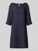 ZABAIONE Leinenkleid mit Rundhalsausschnitt Modell 'Le44tizia' in Dunk...