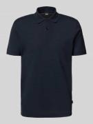 BOSS Regular Fit Poloshirt aus Baumwoll-Mix in Marine, Größe S
