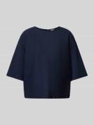 MM Relaxed Fit Blusenshirt aus Viskose-Mix Modell 'KAYA' in Marine, Gr...