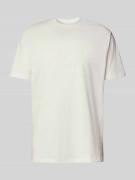 ARMANI EXCHANGE T-Shirt mit geripptem Rundhalsausschnitt in Weiss, Grö...