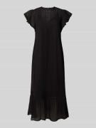 Scotch & Soda Maxikleid mit Rundhalsausschnitt in Black, Größe 34