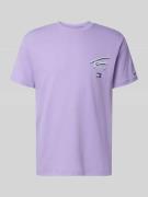 Tommy Jeans Regular Fit T-Shirt aus reiner Baumwolle in Lila, Größe L