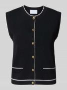 Jake*s Collection Strickjacke mit Knopfleiste in Black, Größe M