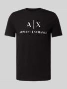 ARMANI EXCHANGE Slim Fit T-Shirt aus reiner Baumwolle mit Logo-Print i...