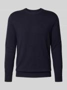Scotch & Soda Strickpullover mit Logo-Stitching Modell 'CORE' in Marin...