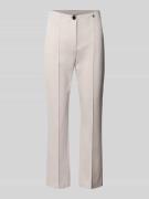 Marc Cain Slim Fit Stoffhose mit Ziernähten in Kitt, Größe 34