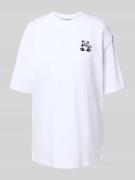 Review Oversized T-Shirt mit Motiv-Stitching in Weiss, Größe S