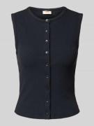 Levi's® Top in Ripp-Optik mit Knopfleiste in Anthrazit, Größe M