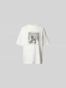 Anine Bing Oversized T-Shirt mit Motiv-Print in Ecru, Größe L