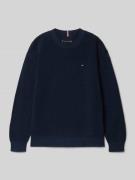 Tommy Hilfiger Teens Regular Fit Strickpullover aus reiner Baumwolle i...
