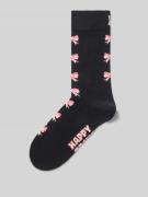Happy Socks Socken mit Motiv-Stitching Modell 'Bow' in Black, Größe 36...