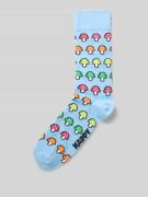 Happy Socks Socken mit Motiv-Stitching Modell 'MUSHROOM STRIPE' in Hel...