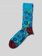 Happy Socks Socken mit Motiv-Stitching Modell 'MOUNTAIN BIKE' in Royal...