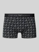 Emporio Armani Trunks mit elastischem Logo-Bund in Black, Größe M