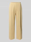 REVIEW Stoffhose mit elastischem Bund in Beige, Größe L