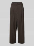 Cambio Stoffhose mit gelegten Falten Modell 'EMILIE TRACK' in Dunkelbr...