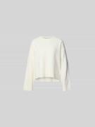 Juvia Relaxed Fit Pullover in Strick-Optik in Ecru, Größe M/L