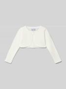 Happy Girls Cropped Bolero in Strick-Optik mit Zierbordüren in Offwhit...