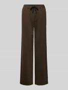 Marc Cain Hose aus Feincord mit elastischem Bund in Khaki, Größe 34