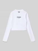 Guess Longsleeve mit Label-Stitching in Weiss, Größe 176