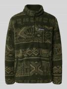 COLUMBIA Sweatshirt aus Teddyfell in Oliv, Größe L