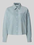 Luisa Cerano Regular Fit Bluse mit Brusttasche in Bleu, Größe 44