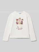Mayoral Regular Fit Longsleeve mit Motiv-Print in Offwhite, Größe 104