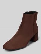 Högl Ankle Boots aus Leder mit Blockabsatz in Beige, Größe 36