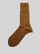 Falke Socken mit Label-Print in Senf, Größe 39/40